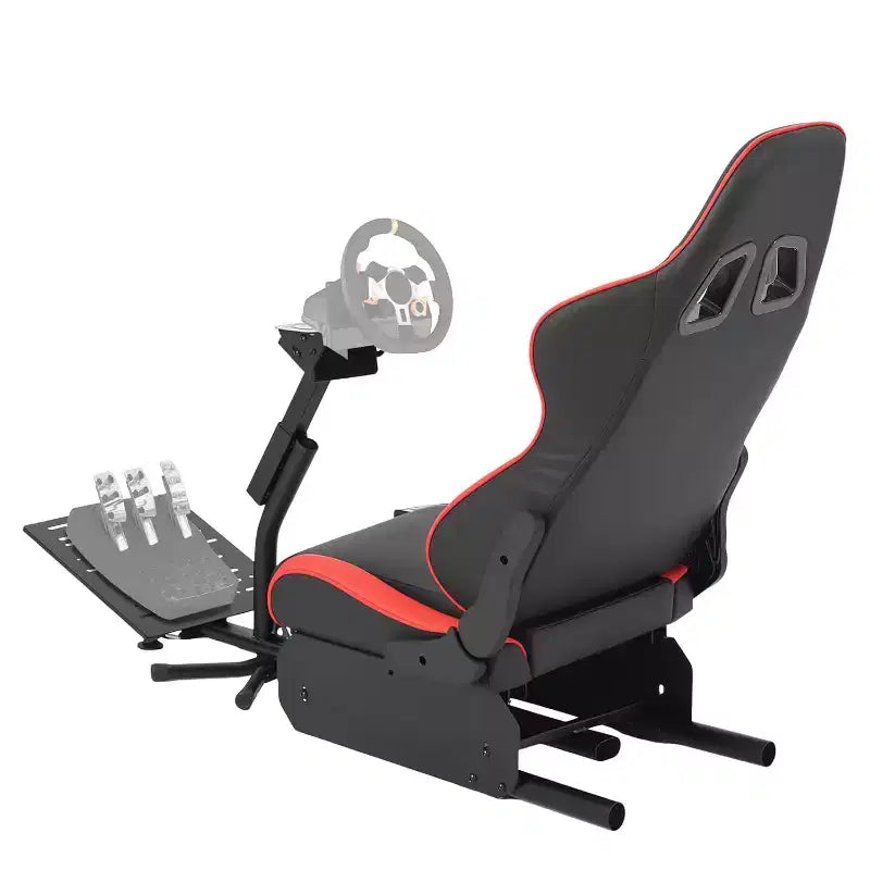 Postazione pieghevole per simulatore di guida, supporto per volante regolabile per G29/G920/G923, compatibile con Thrustmaster, Fanatec, Hori, Mad Catz, angolo del pedale regolabile