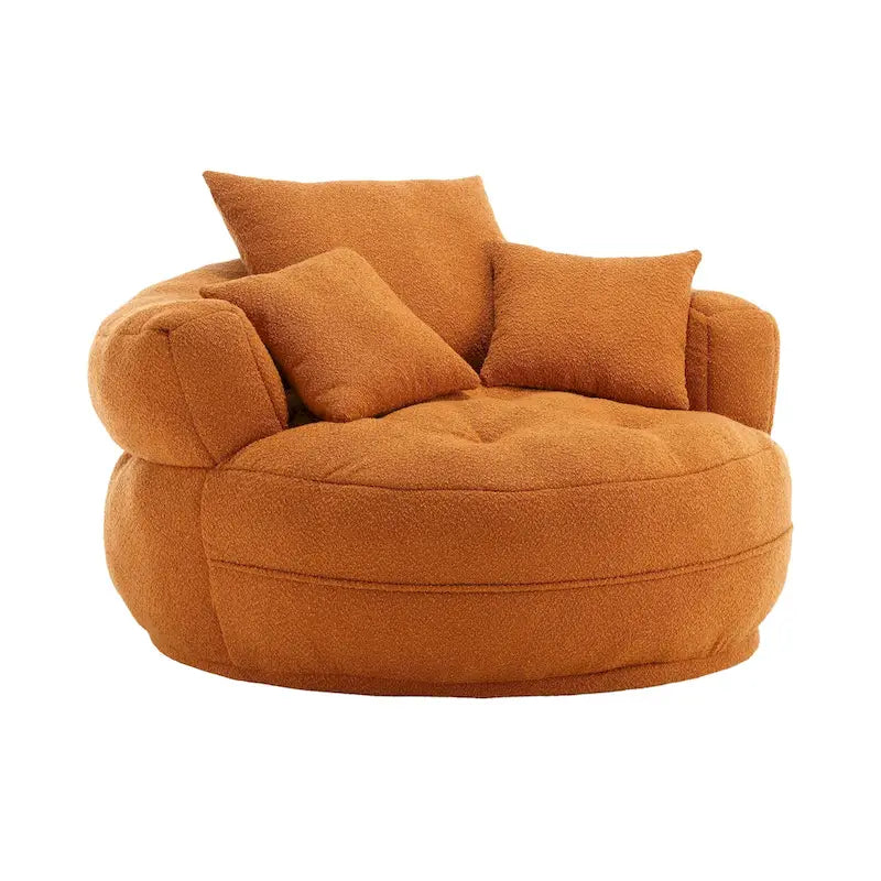 Divano Pigro Rotondo – Bianco/Blu/Grigio/Giallo/Arancione/Rosso Rosa/Blu Marino/Verde, Posto Singolo e Coppia