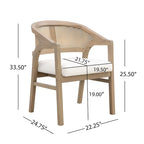 Christopher Knight Home - Sedia da pranzo imbottita in canna (Set di 2)