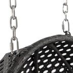 LeisureMod Sedia a Uovo Sospesa per 2 Persone con Supporto - Dondolo Pensile per Esterni/Interni in Rattan Intrecciato con Cuscini