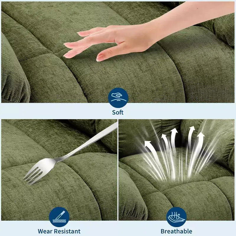 Poltrona Reclinabile Massaggiante con Calore - Girevole a 360°, Dondolo, Divano Singolo Oversize con Vibrazione, USB e Tasche Contenitore per Soggiorno/Camera da Letto