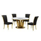 Best Quality Furniture D325-SC324-7 Set da pranzo rotondo da 5 pezzi