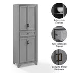Set Tara 3 pezzi Madia e Dispensa Effetto Invecchiato - Crosley