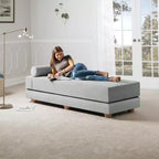 Divano letto / Letto estraibile queen-size - Microvelluto