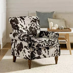 Poltrona Araceli Tradizionale in Legno Imbottita Floreale con Schienale Alto e Borchie | ART OF LIVING DESIGNS