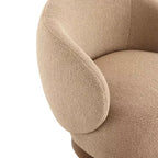 Poltrona a botte girevole imbottita Spruce&Spring con base in legno