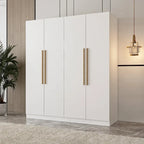 Armadio moderno freestanding in legno massiccio con ripiani