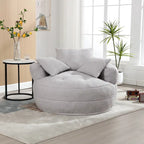 Divano Pigro Rotondo – Bianco/Blu/Grigio/Giallo/Arancione/Rosso Rosa/Blu Marino/Verde, Posto Singolo e Coppia
