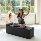 Avana Kami Chaise convertibile / Yoga e Massaggio - Pouf 2 in 1 con sedia a sdraio yoga pieghevole a scomparsa, Microvelvet - N/D