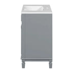 Mobile Bagno Moderno da 90cm con Lavabo Integrato e Specchiera, 2 Ante e 2 Cassetti