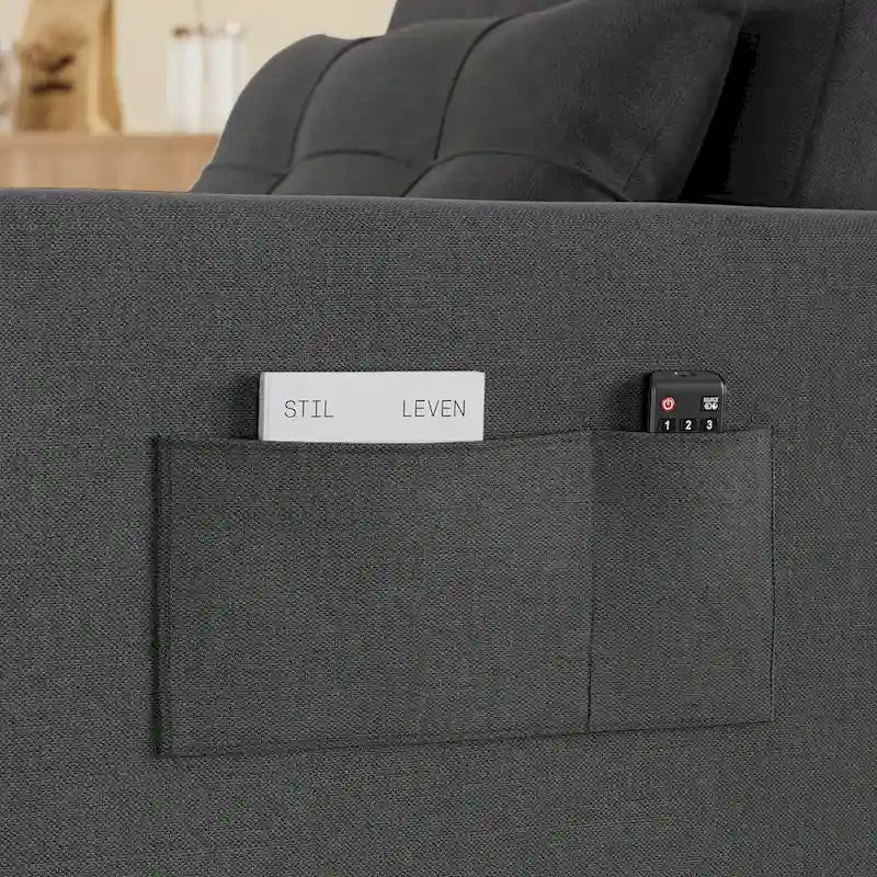 Poltrona Letto Trasformabile 3-in-1, Divano da Salotto Pieghevole Regolabile Imbottito