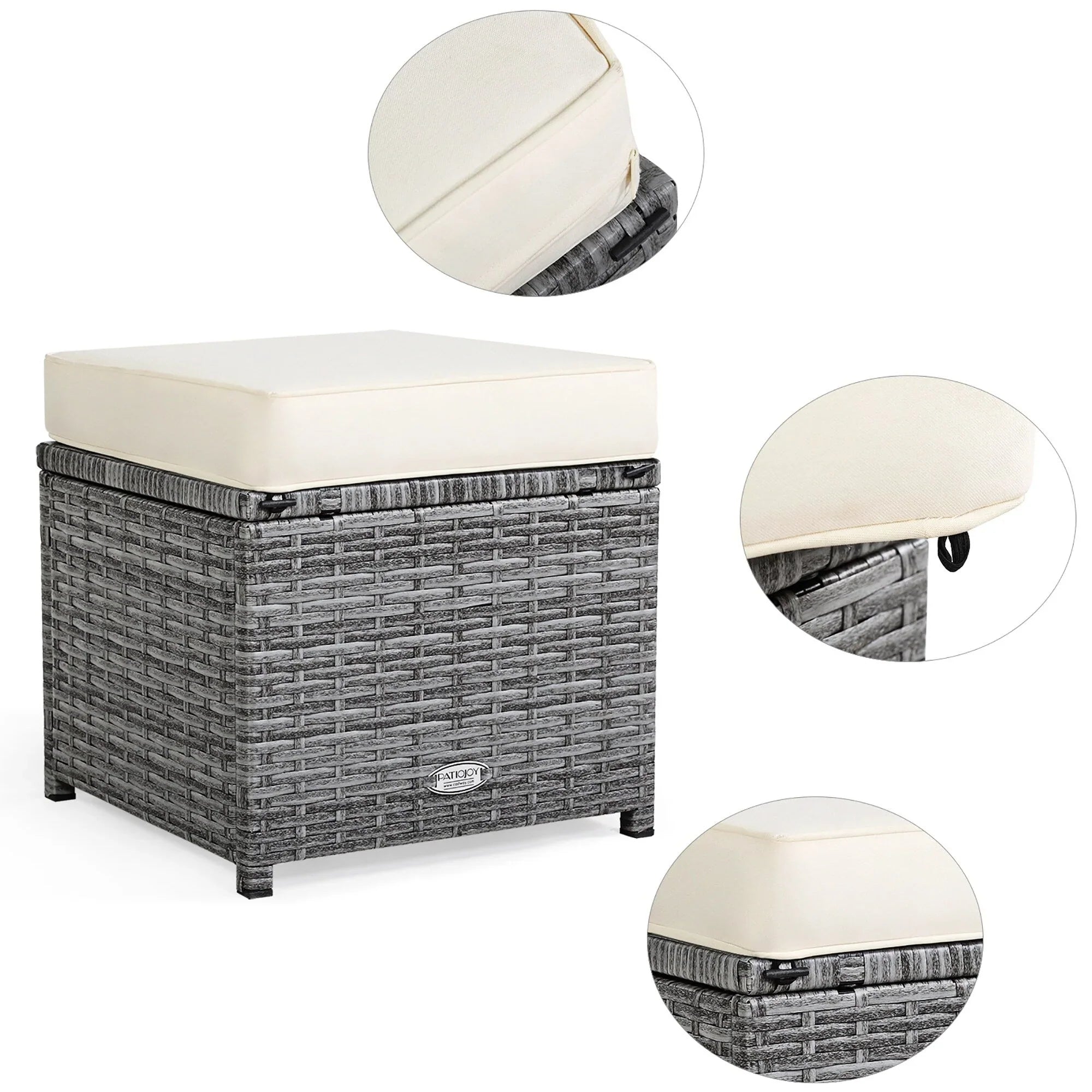 Costway Set da pranzo da 7 pezzi in rattan per esterni Divano componibile ottomano - Vedi dettagli