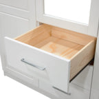 Palace Imports Armadio a 3 ante Cosmo 100% legno massello con ante in legno massello o a specchio
