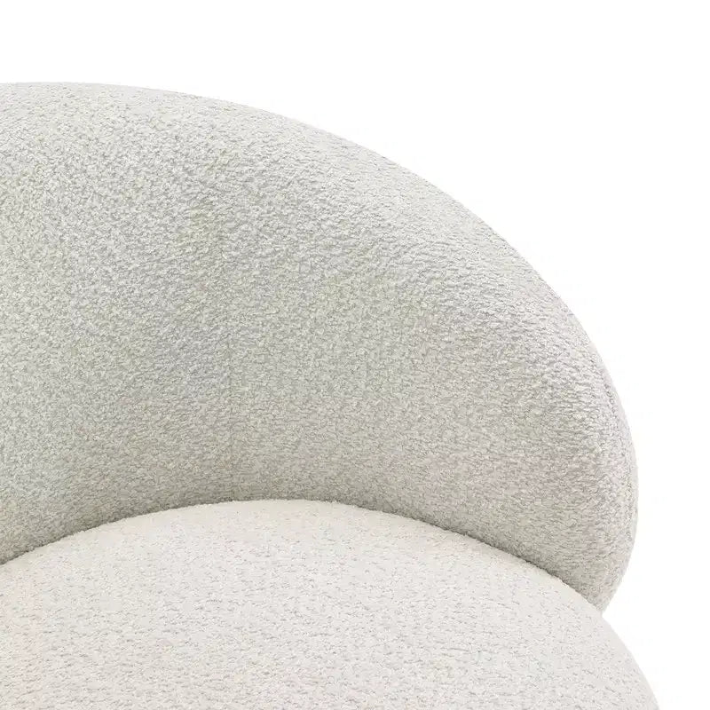 Poltrona a botte girevole imbottita Spruce&Spring con base in legno