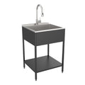 Lavatoio e mobile in acciaio inox 24" L x 22" P x 35" H