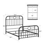 Letto in metallo nero