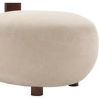 Christopher Knight Home Chariya Poltrona Accent Moderna in Velluto con Struttura in Legno di Gomma e Schienale Cilindrico