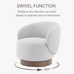 Poltrona a botte girevole imbottita Spruce&Spring con base in legno