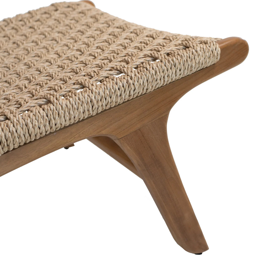 Sedia Sdraio Rustica in Teak con Intreccio - Esterno