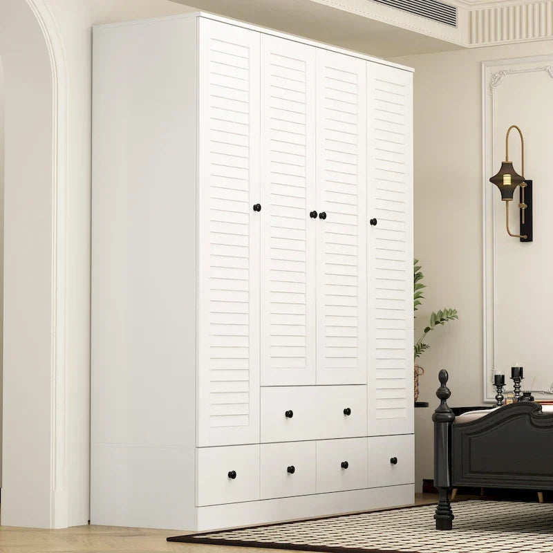 Armadio guardaroba cabina armadio 59W grande armadio indipendente bianco