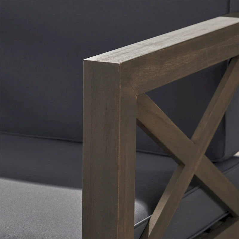 Set da conversazione Brava Outdoor a 6 pezzi in legno di acacia di Christopher Knight Home