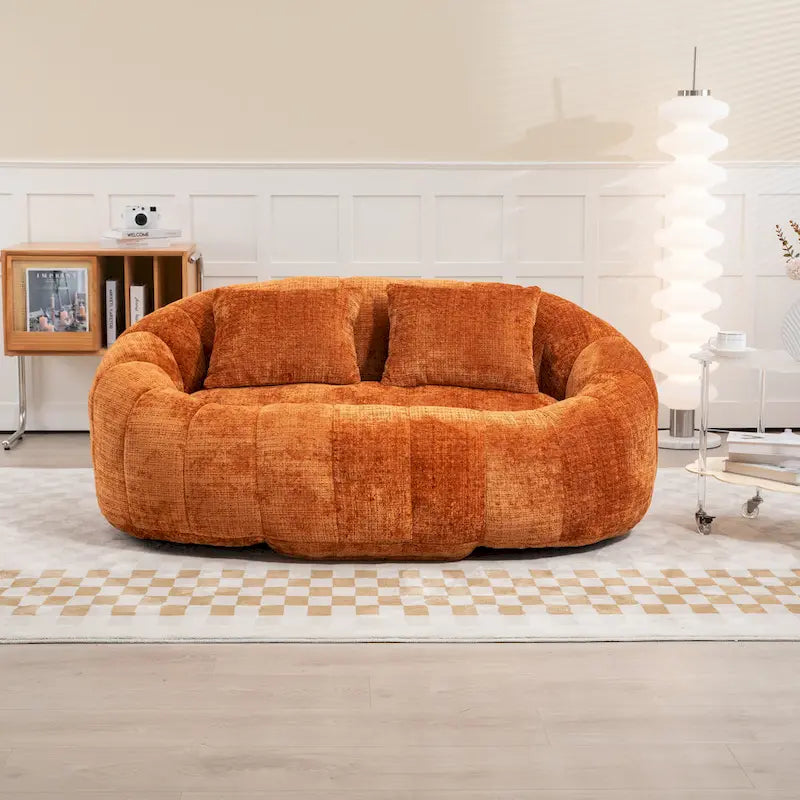 GDFStudio - Divano Pigro a 2 Posti Laurel Chenille con Schiuma ad Alta Densità e Comfort Extra Large