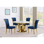 Best Quality Furniture D325-SC324-7 Set da pranzo rotondo da 5 pezzi
