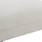 Pouf poggiapiedi oversize in velluto a coste moderno