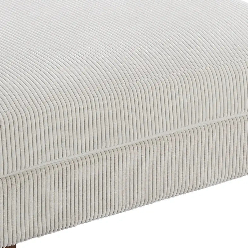 Pouf poggiapiedi oversize in velluto a coste moderno