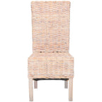 Set di 2 sedie da pranzo in vimini naturale 48L x 56P x 104A cm, stile Boho Coastal
