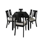 Set da pranzo classico in legno a 7 pezzi CraftPorch