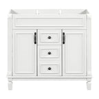 Mobile Bagno Moderno da 90cm con Lavabo Integrato e Specchiera, 2 Ante e 2 Cassetti