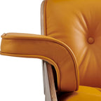 Poltrona reclinabile Mid-Century Modern in pelle