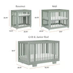 Culla convertibile Babyletto Yuzu 8-in-1 con kit di conversione per tutte le fasi