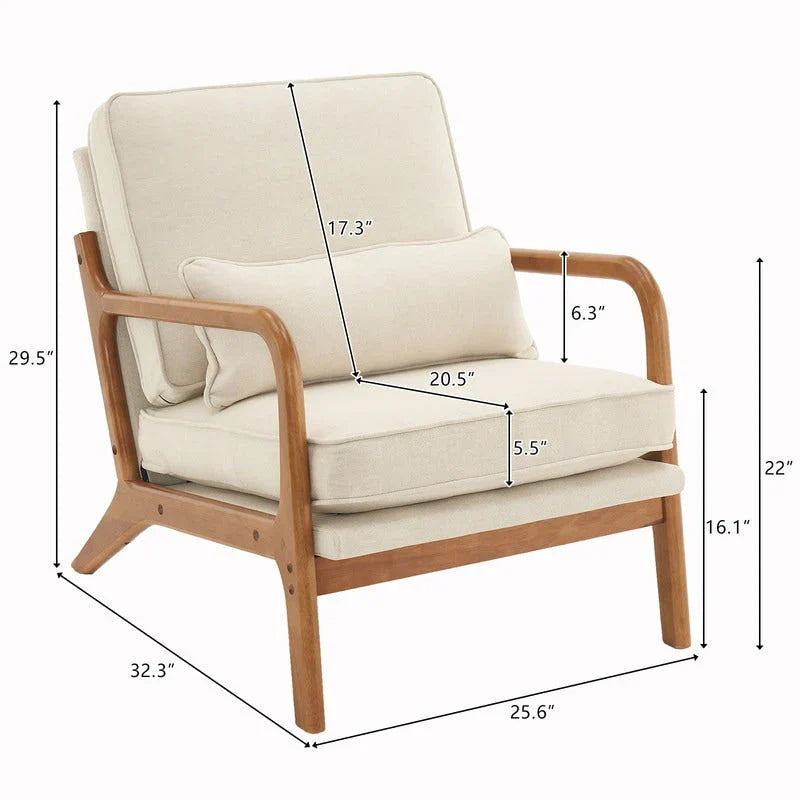 Poltrona imbottita Mid-Century Modern