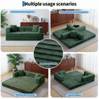80.7 Divano Letto Trasformabile 5 in 1 鈥?Velluto a Coste, 544 kg, Nessun Montaggio