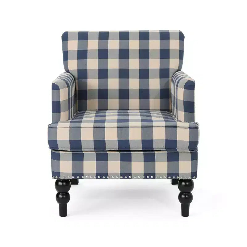 Poltrona Club Contemporanea Christopher Knight Home Harrison in Tessuto con Borchie