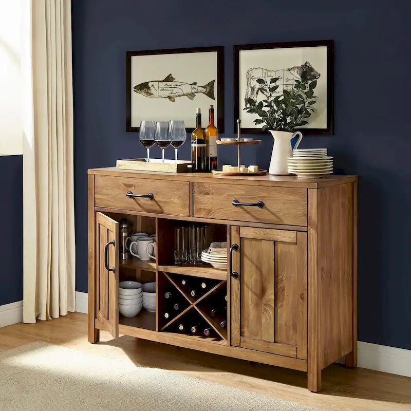 Credenza Crosley Roots finitura naturale - 52 L x 18 P x 36 H