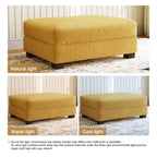 Pouf poggiapiedi oversize in velluto a coste moderno