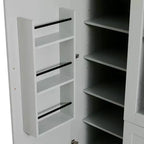 Dispensa da Cucina Autoportante Whisen 71''H, Grande Armadio Contenitore per Sala da Pranzo con 6 Ante, Ripiani Regolabili