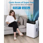 Condizionatore portatile 14000 BTU, unità AC 3-in-1 per ambienti fino a 70 m² con deumidificatore