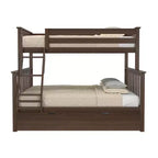 Letto a Castello in Legno Massello Max & Lily, una Piazza e Mezza con Letto Estraibile Contenitore e Scaletta per Bambini