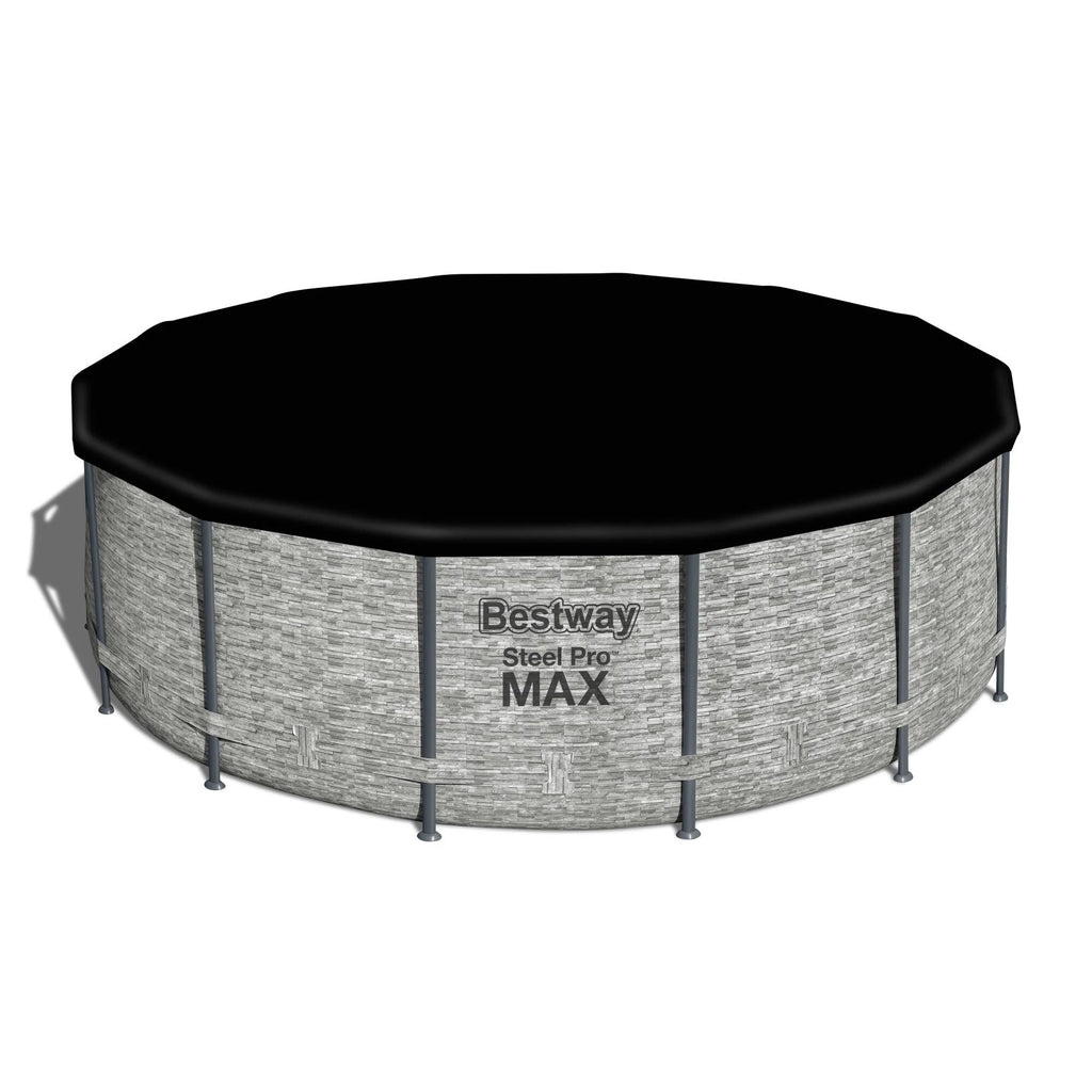 Piscina Fuori Terra Rotonda Bestway Steel Pro MAX con Pompa e Copertura
