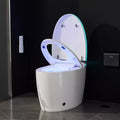 Vaso Bidet Intelligente con Coperchio e Sedile ad Apertura/Chiusura Automatica, Scarico con Sensore a Piede, Senza Serbatoio Monoblocco Allungato, Sedile Riscaldato