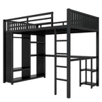 Struttura letto a soppalco full XL con armadio integrato