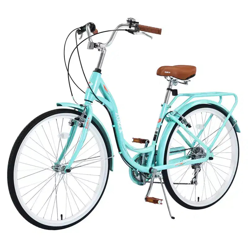 Bicicletta da donna Zeus & Ruta 24 pollici con 7 velocità e telaio in acciaio