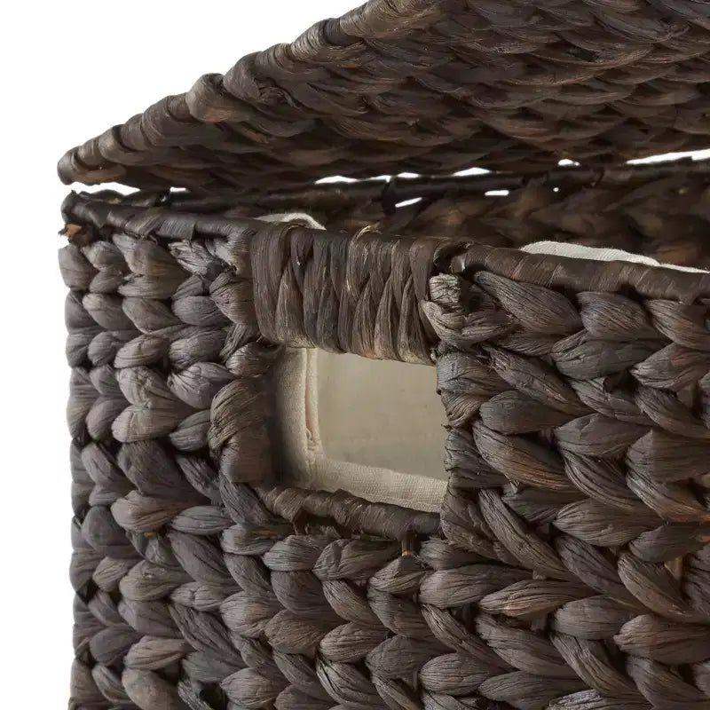 Casafield Cesto Portabiancheria a 2 Scomparti con Coperchio e Sacchi Rimovibili, Ordina Biancheria in Giunchino Intrecciato per Vestiti