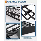 Cesto portabagagli da tetto per carichi pesanti Global, struttura in acciaio, capacità 90 kg, portabagagli grande per SUV, auto, camion