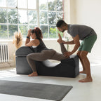 Avana Kami Chaise convertibile / Yoga e Massaggio - Pouf 2 in 1 con sedia a sdraio yoga pieghevole a scomparsa, Microvelvet - N/D