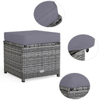 Costway Set da pranzo da 7 pezzi in rattan per esterni Divano componibile ottomano - Vedi dettagli